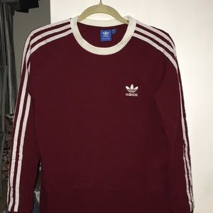 long sleeve 3 stripe adidas tee